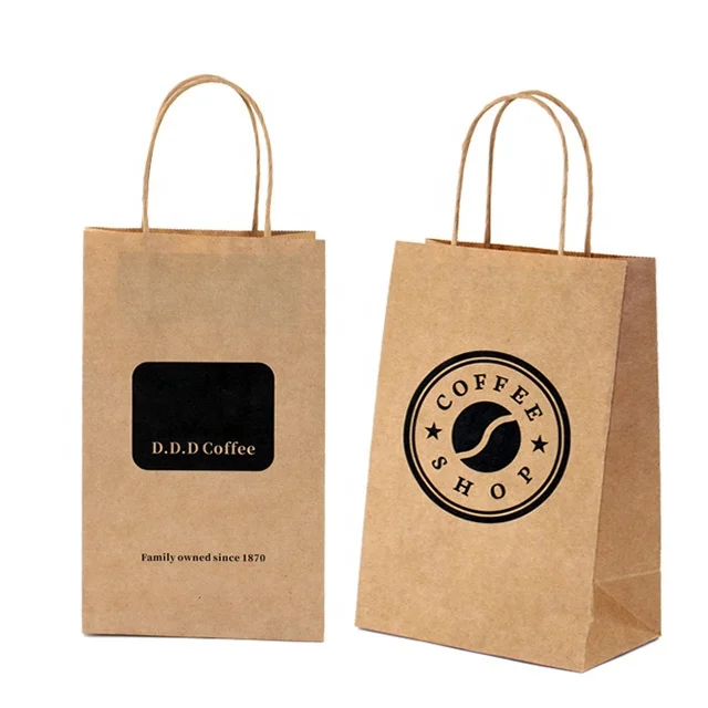 Bottom Craft Paper Bag Making Production Machine With Handles and Custom Logo China Wholesale Kraft Bags for Packaging