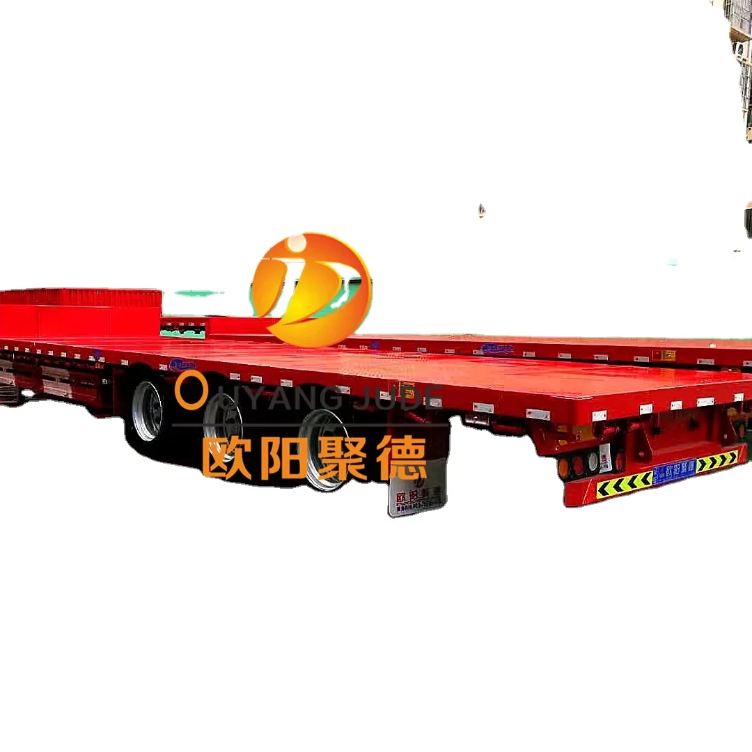 3 Alex  13-meter gooseneck plate  flatbed semi-trailer at factory price