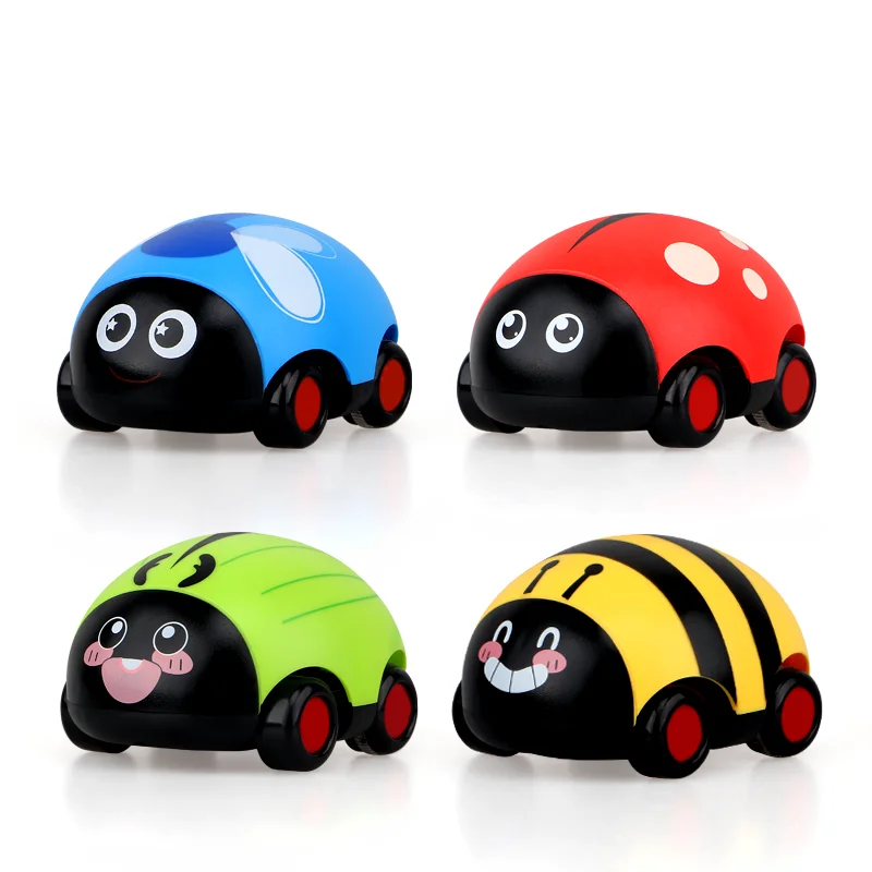 FiveStar Two-way Insect Cartoon Inertia Pull Back Car Cute Beetle Animal Friction Vehicle Children Toys For Baby