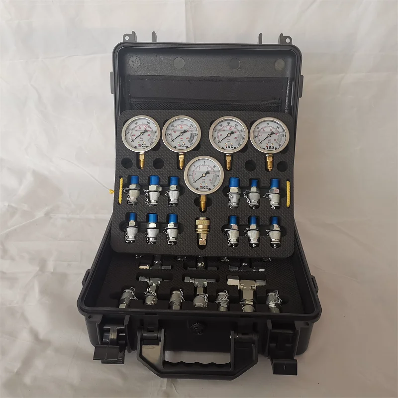 Factory Direct Supply Excavator Engine Parts Abs Hydraulic Pressure Gauge Set Pressure Test Kit For construction works