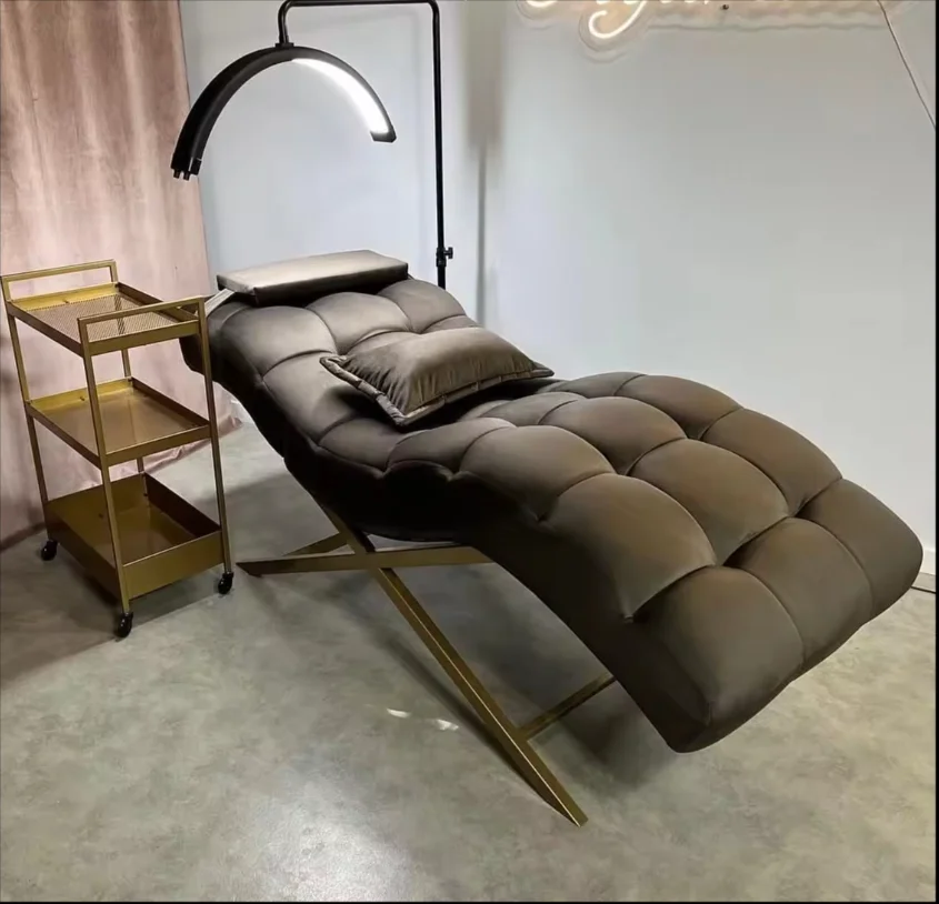 Best Beauty Salon Massage Tables Lay Down Curved Eye Lash Bed Beauty Bed
