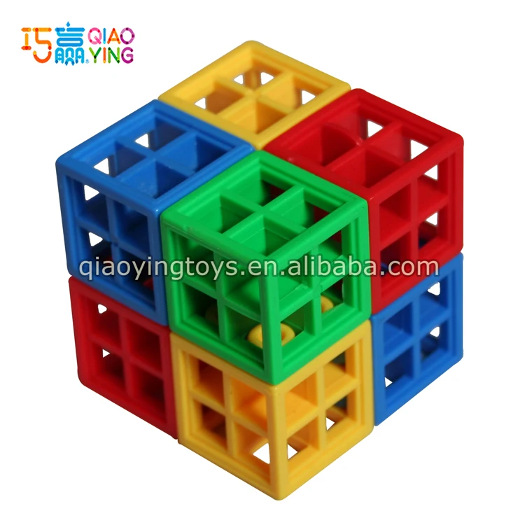 Plastic Clolrful Mathlink Cubes 3d puzzle diy toy  Kids Educational Toys - 300 Pieces