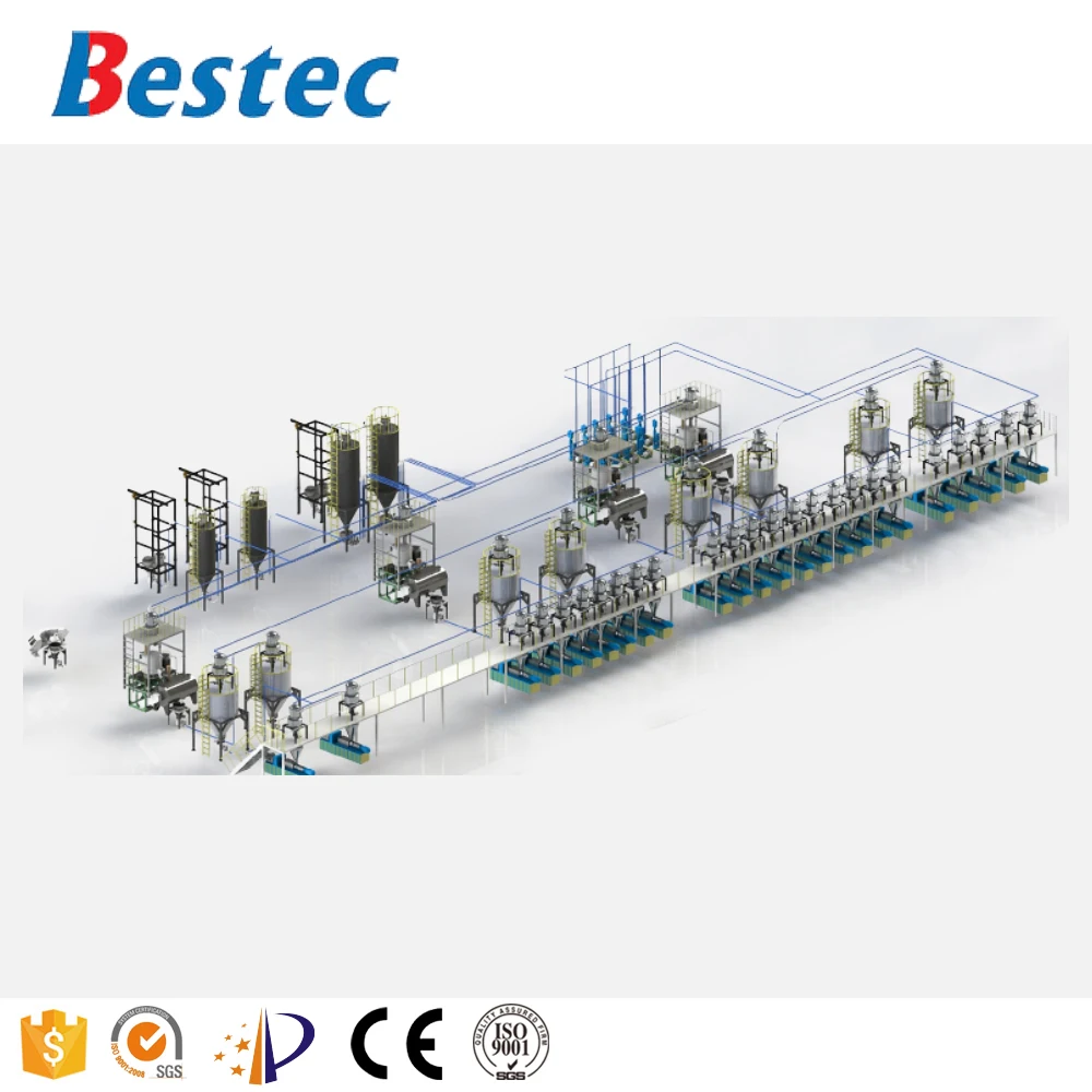 PAutomatic Chemical Dosing Machine Powder Mixer Vacuum Coneyor Pneumatic Conveying System PVC SPC Floor Extrusion Line
