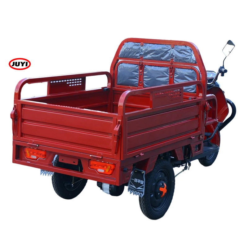 China Customized Three Wheel Electric Tricycle Adult Cargo self loader farm load motorized tricycles with tipper feature