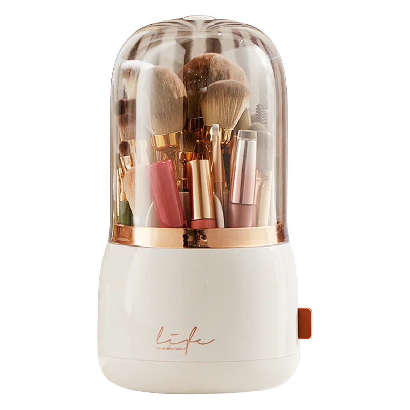 Wholesale Multifunction 360 Degree Rotating Makeup Brush Holder Organizer Cosmetics Desktop Storage Box Makeup Box