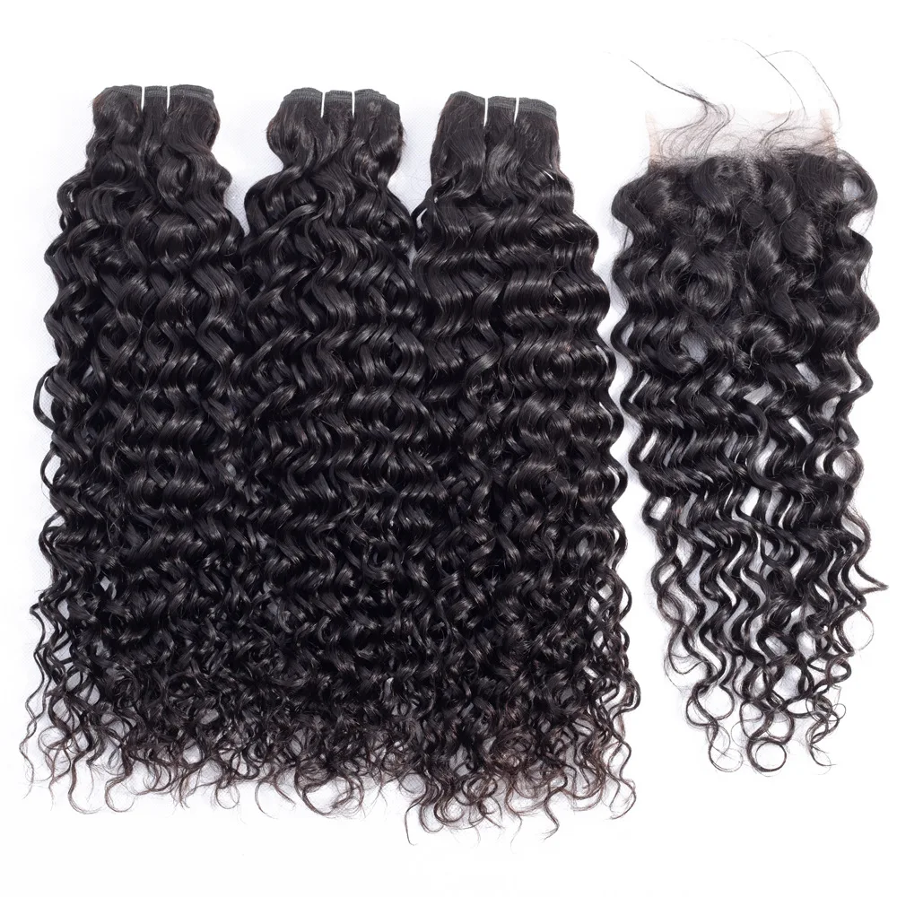 Factory Price 100% brazilian Hair Vendor With deep wave Hair Closure