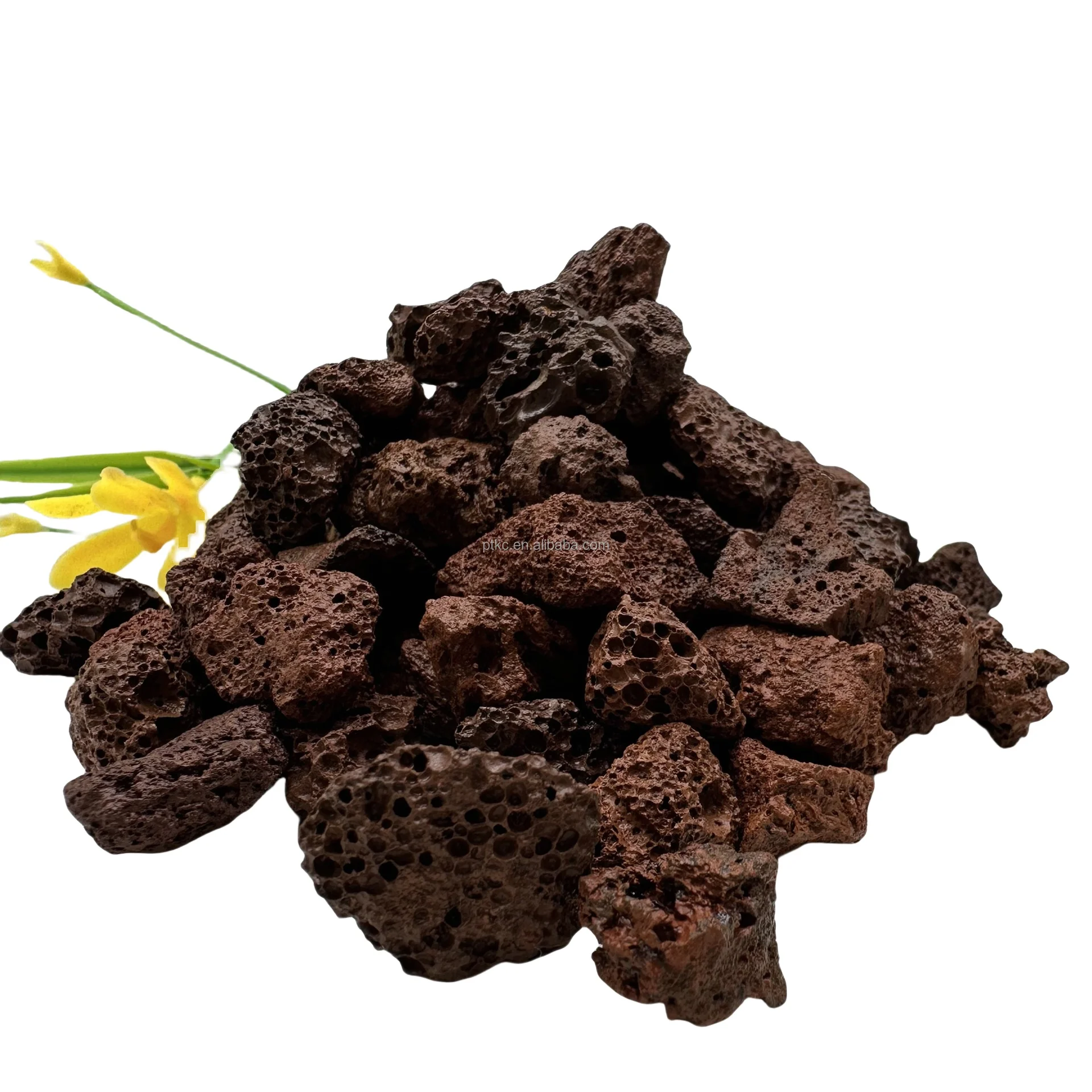 China Factory Landscape Decorative Rocks Tumbled Natural Basalt Lava Stone Volcanic Bonsai Stone Block for Outdoor Decor