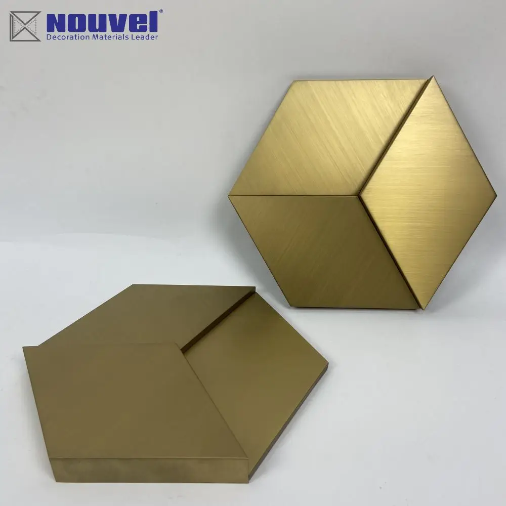 Modern Design 3D Stainless Steel Wall Panel Mirror Finish Metal Sheeting for Exterior Office Building Decoration