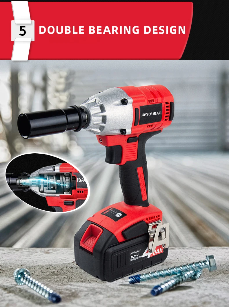 factory in stock 20V Brushless Rechargeable  Cordless Impact Wrench Electric Power Tools