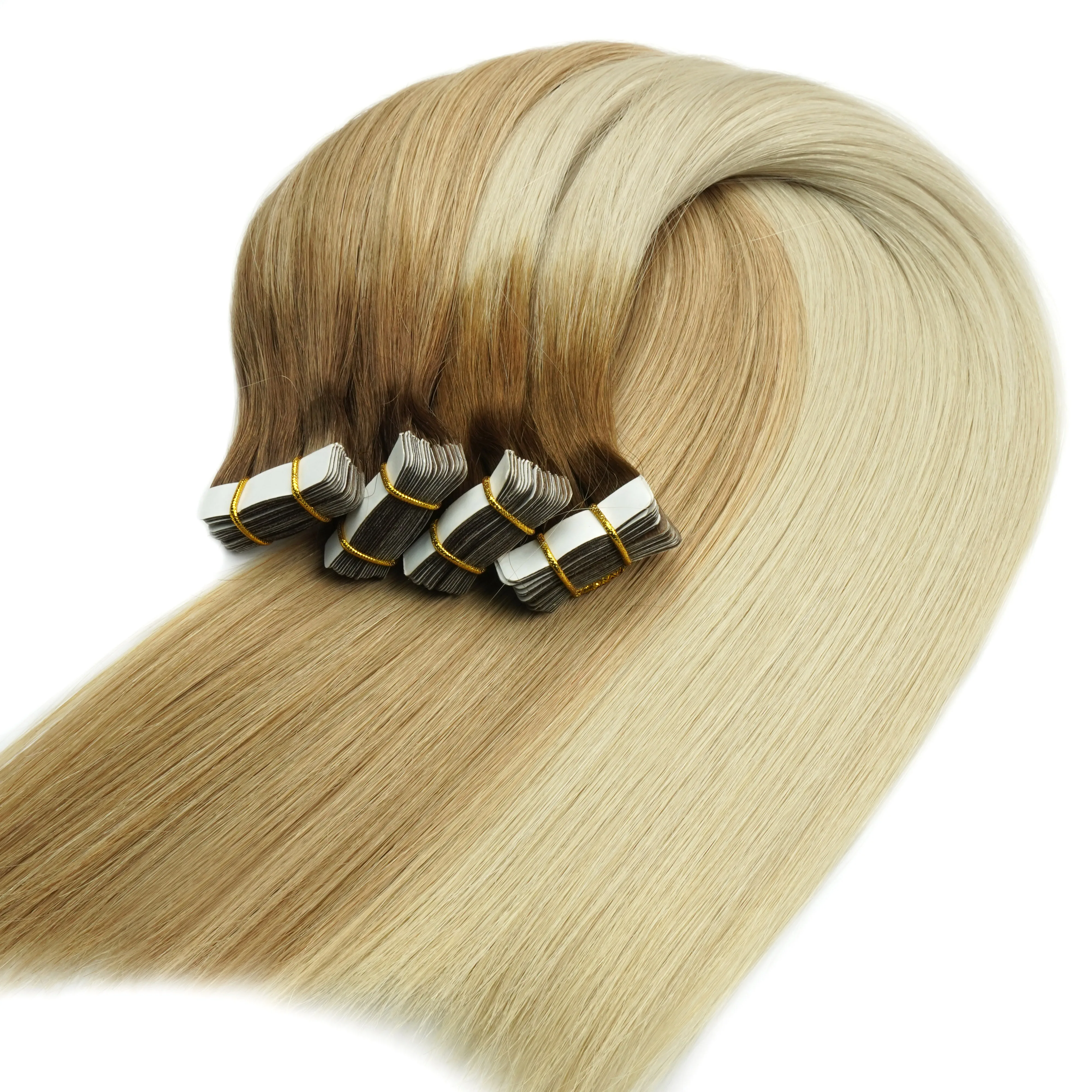 tape in seamless hair extensions 100 human hair Wholesale price Double Drawn European Russian Hair Tape ins