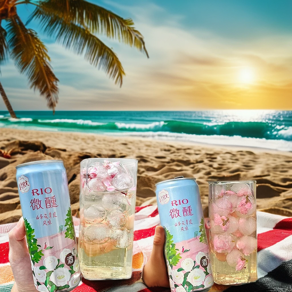 Wholesale Ruio Exotic Alcoholic Carbonated Drink 330ml Canned Fruit Flavored Cocktail Low-Fat Soda Soft Drink