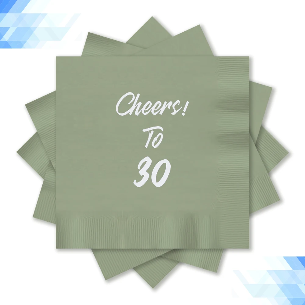 Custom Christmas Napkin Logo Image Text Photo Personalized Restaurant Wedding Business Event Party Baby Bridal Shower