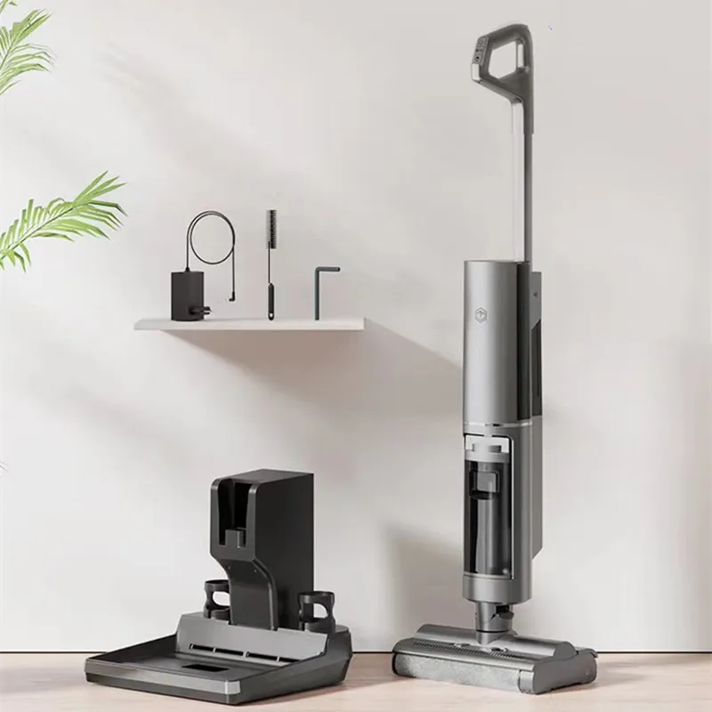 New design two cleaning brush home wireless upright rechargeable battery handheld vacuum cleaner wet dry with air dryer