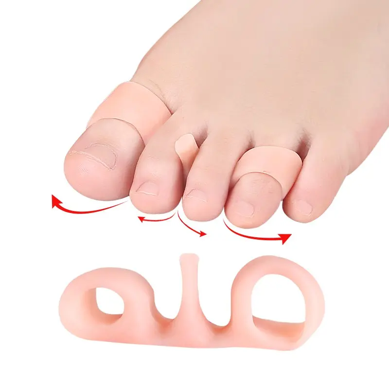 Hot Sale Gel Double-hole Snail Toe Separator Silicone Bunion Corrector Hallux Valgus Protector Toe Spacer