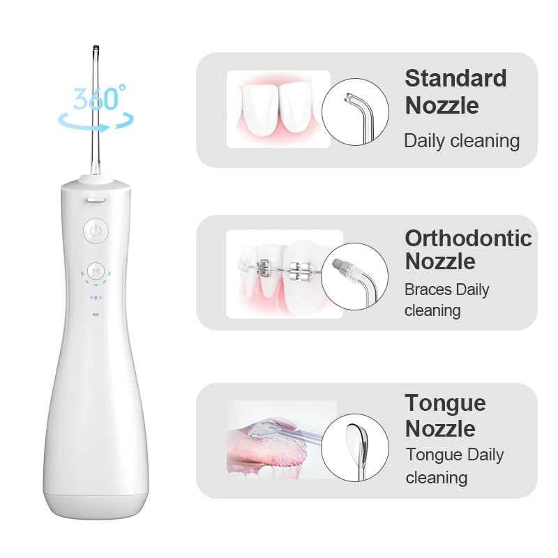 Teeth Cleaning 2021 Portable Cordless Oral Irrigator Dental Usb Rechargeable Port Water Flosser for Business trip use