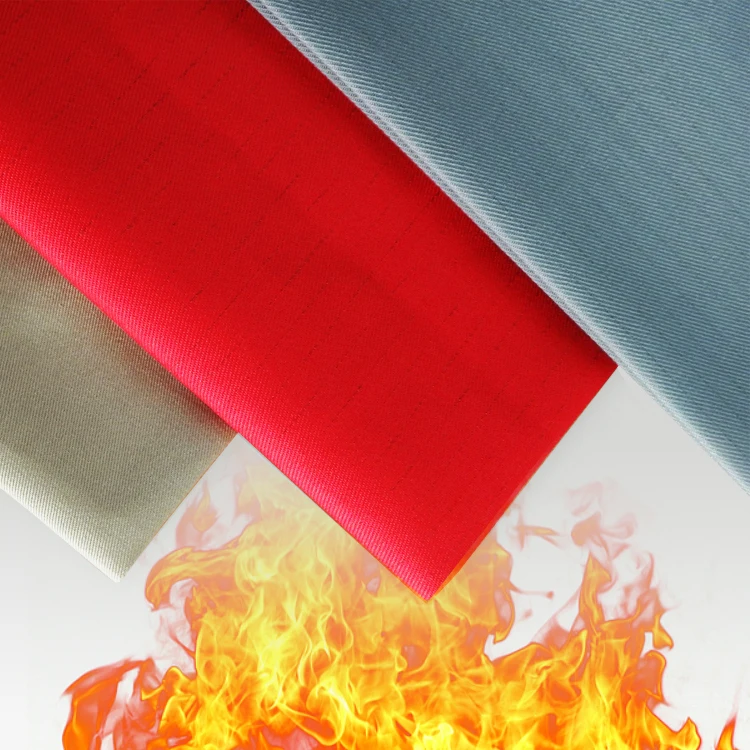 CP250AS Cotton Polyester Antistatic Fiber FR Antistatic Acid Proof Flame Retardnat Fabric for FR Clothing