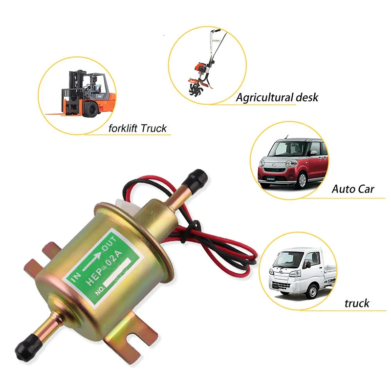 High quality low pressure diesel pump electric fuel pump HEP-02A 12V gasoline pump suitable for automobile and motorcycle