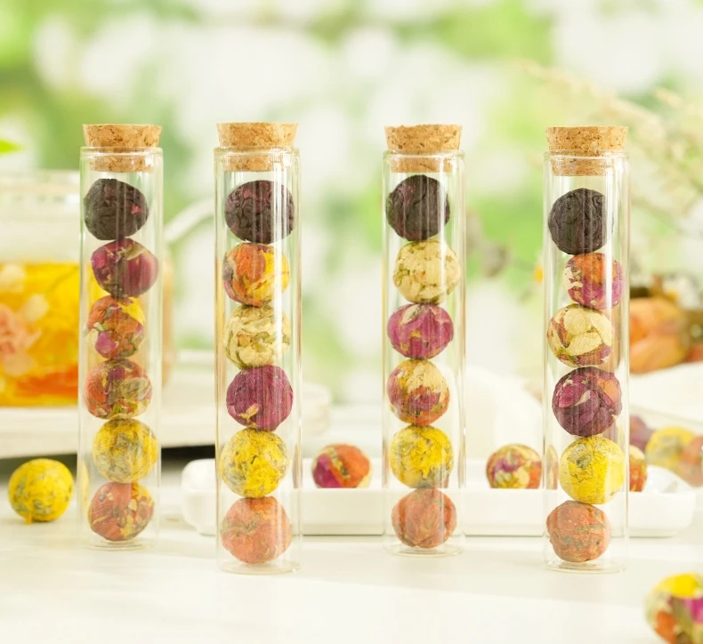 Strengthen Immunity Test Tube Flower Bulb Tea Blooming Flower Tea Balls Flower Tea