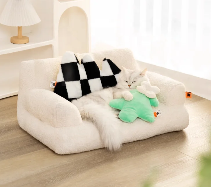 Luxury cat sofas dog nest can be customized for comfort and softness with removable and washable cat beds for dogs and cats