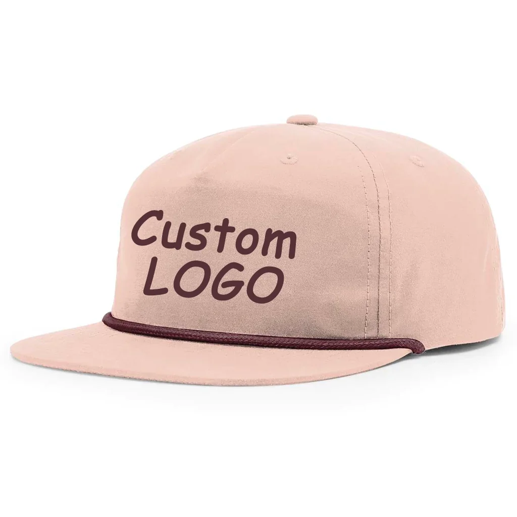 Embossed Pink richardson hats wholesale blank 256 hat rope snapback cap high crown five-panel soft richardson hats for men