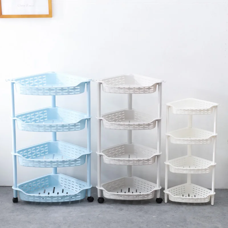 
household plastic rack rattan shape plastic shelf bedroom storage rack 