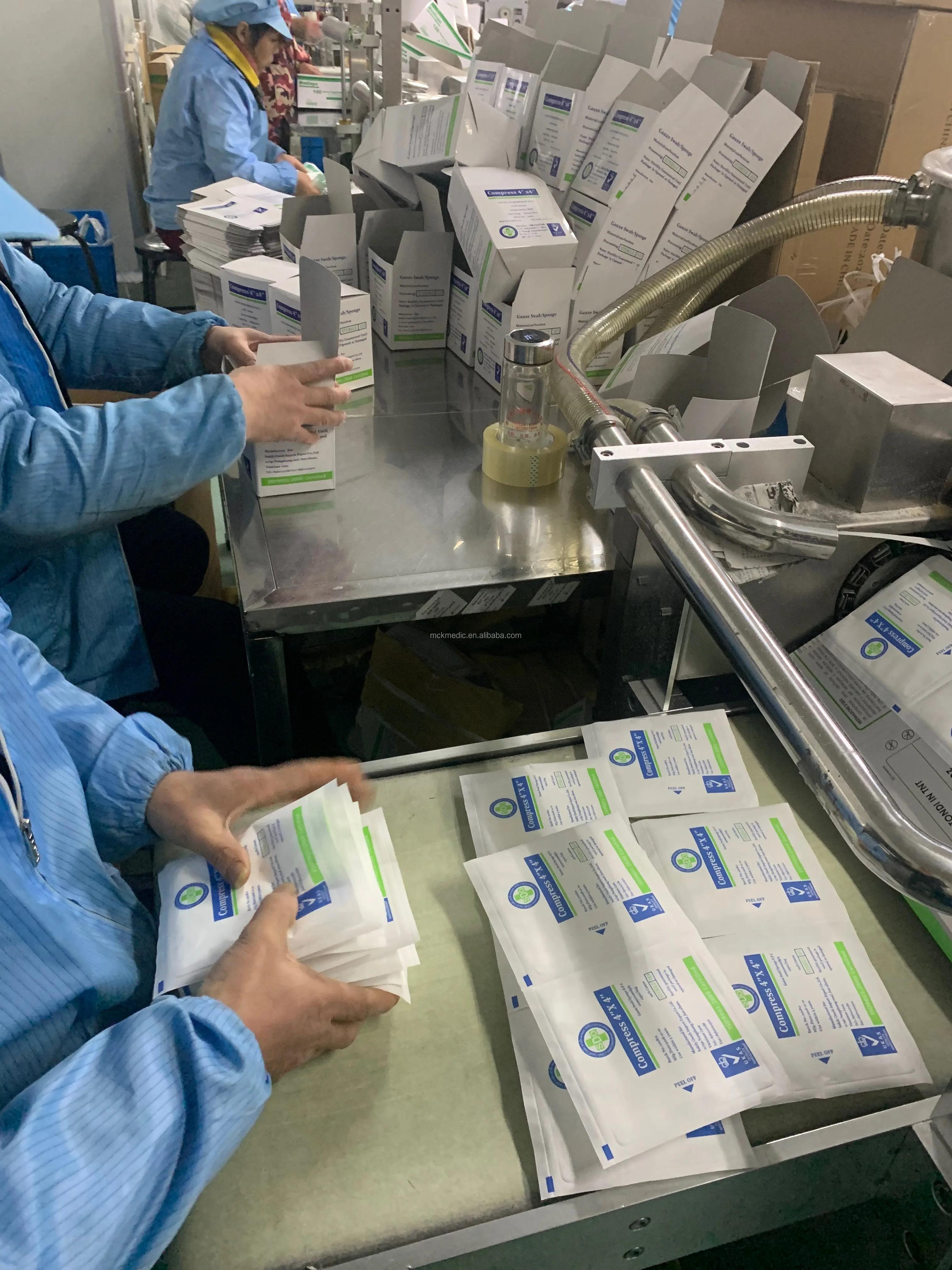 nonsterile 100%cotton x-ray detectable gauze compress swabs gauze sponges