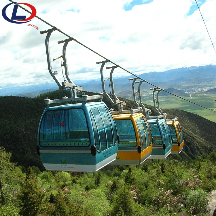 Circulating Fixed Grip Four Persons Cabin Ropeway Cableway Cable Car