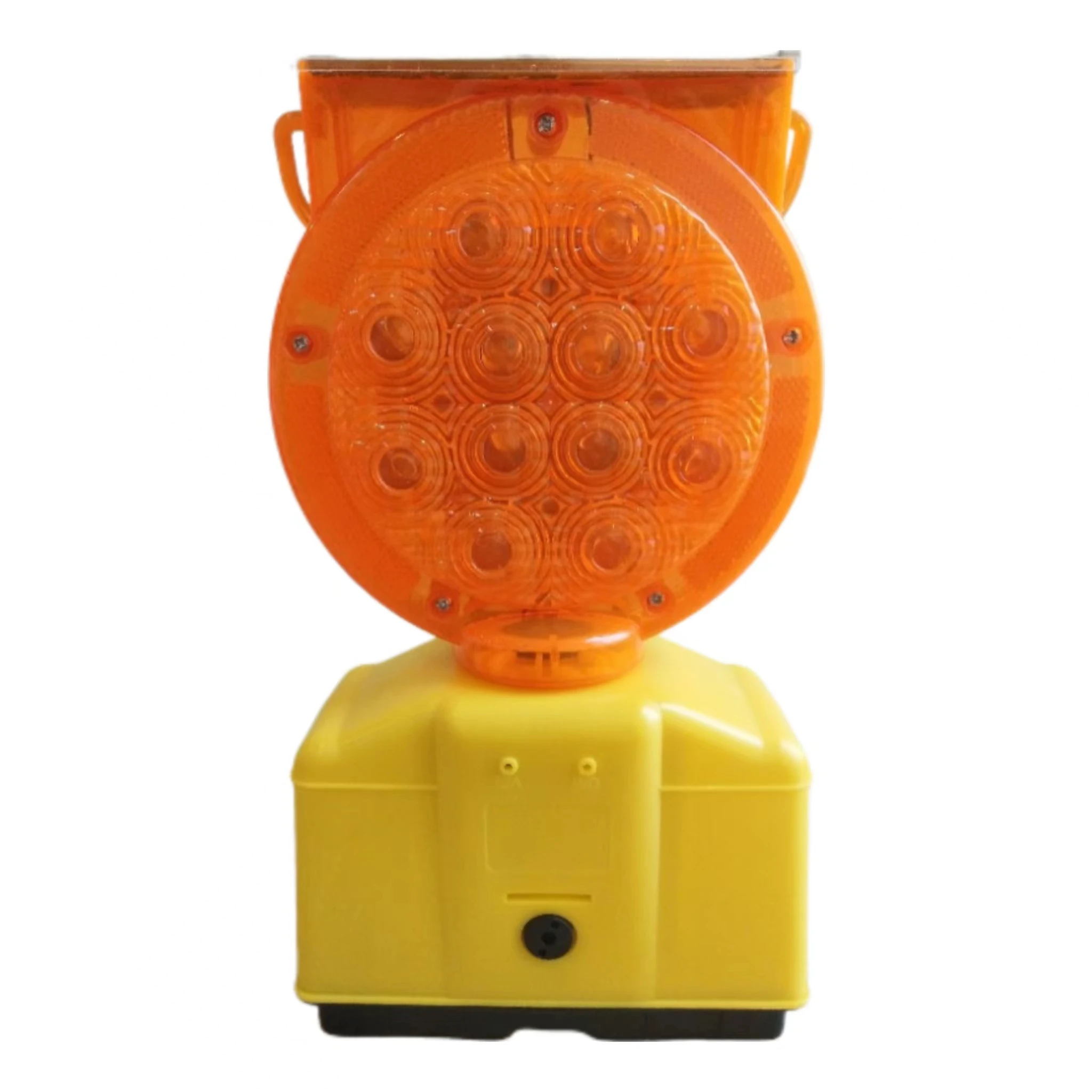 Strong Visibility Outdoor Safety Beacon Pavement Sign 5.5V 0.6W Solar Panel Barricade Warning Light with Flashing Effect