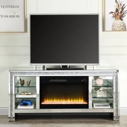Simple modern living room home decor Noralie mirrored crystal diamond TV Stand furniture for TVs