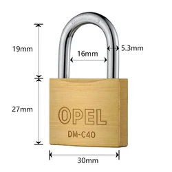 Fine Workmanship Waterproof Armoured Rectangle Long Shackle Brass Padlock with low price