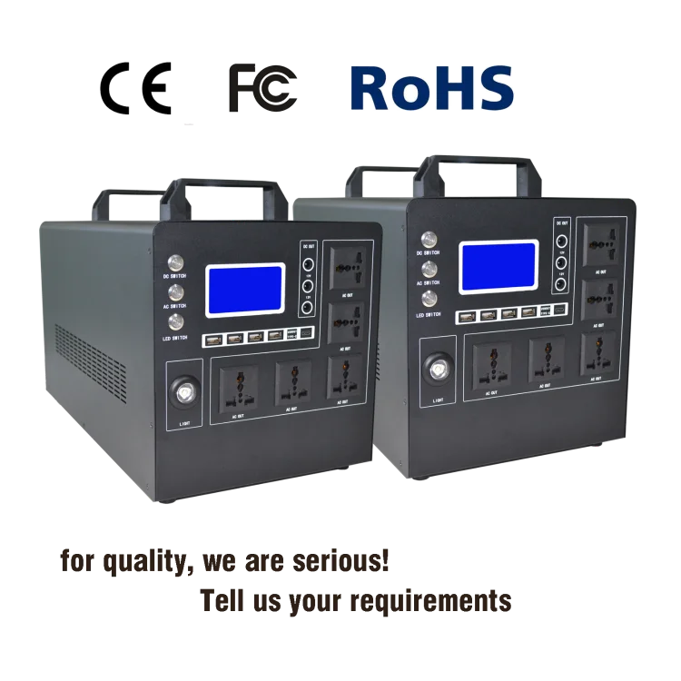 new type 5 pieces AC port portable solar power generator power station 1000w 2000w