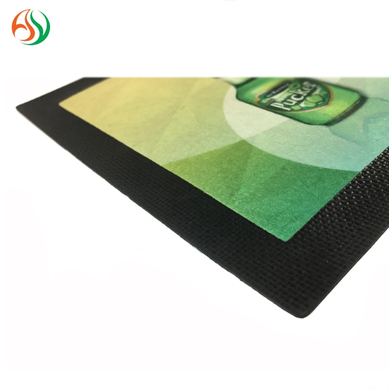 Promotional Non Slip Large Rubber Recyclable Bar Mats Woodford Reserve Tiki Bar Drink Mats Wholesale