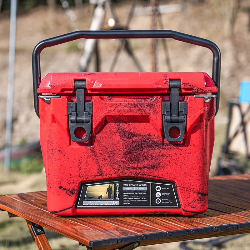 Kuer 10QT wholesale factory price roto molded cooler box plastic ice chest