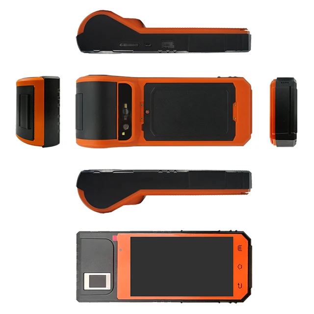 HFSecurity FP09 Портативный Ручной 2D сканер штрих-кода отпечатков пальцев Android PDA со встроенным принтером бесплатная доставка SDK