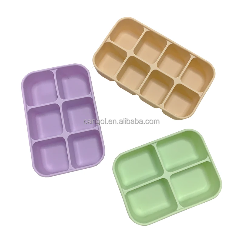 Silicone Snack Box Containers for Kids Reusable Snack Food Storage Container Divided Meal Containers for School Work Travel
