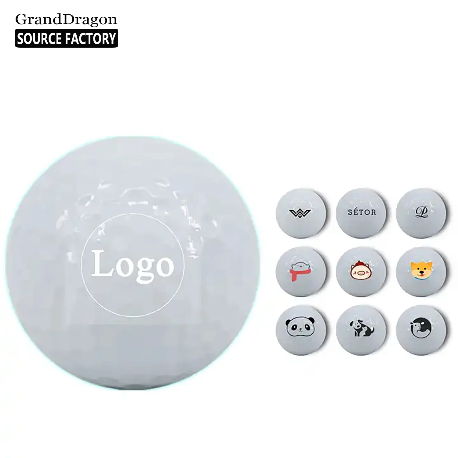 Wholesale Golf Balls Promotion Printing White Custom Tournament Golf Balls