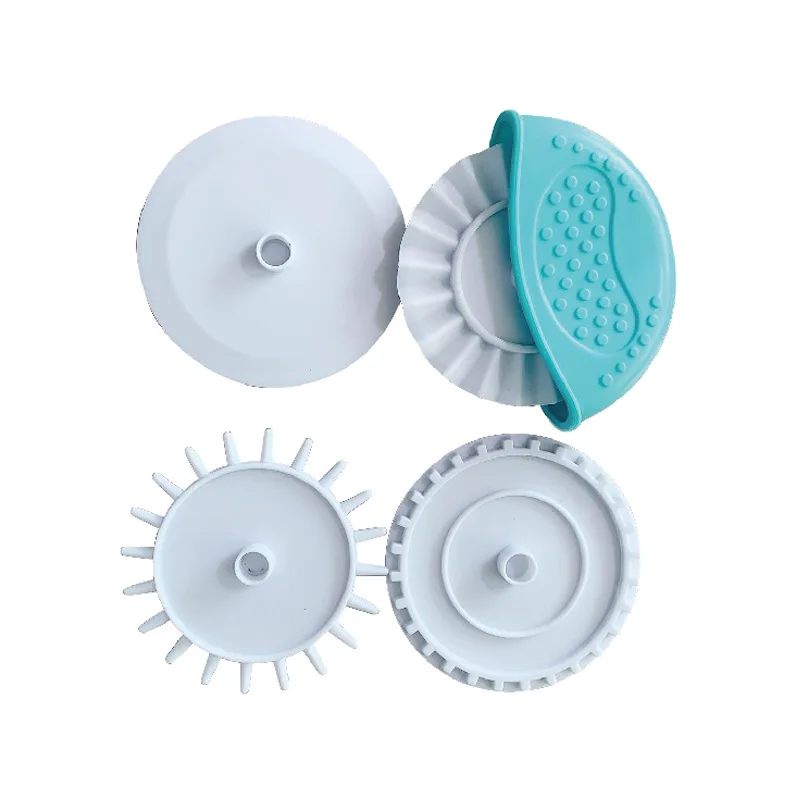 Homesun  4pcs Pastry Dough Cook Cutter Pizza Pie Decoration Gadget Plastic Wheel Rolling Cutter