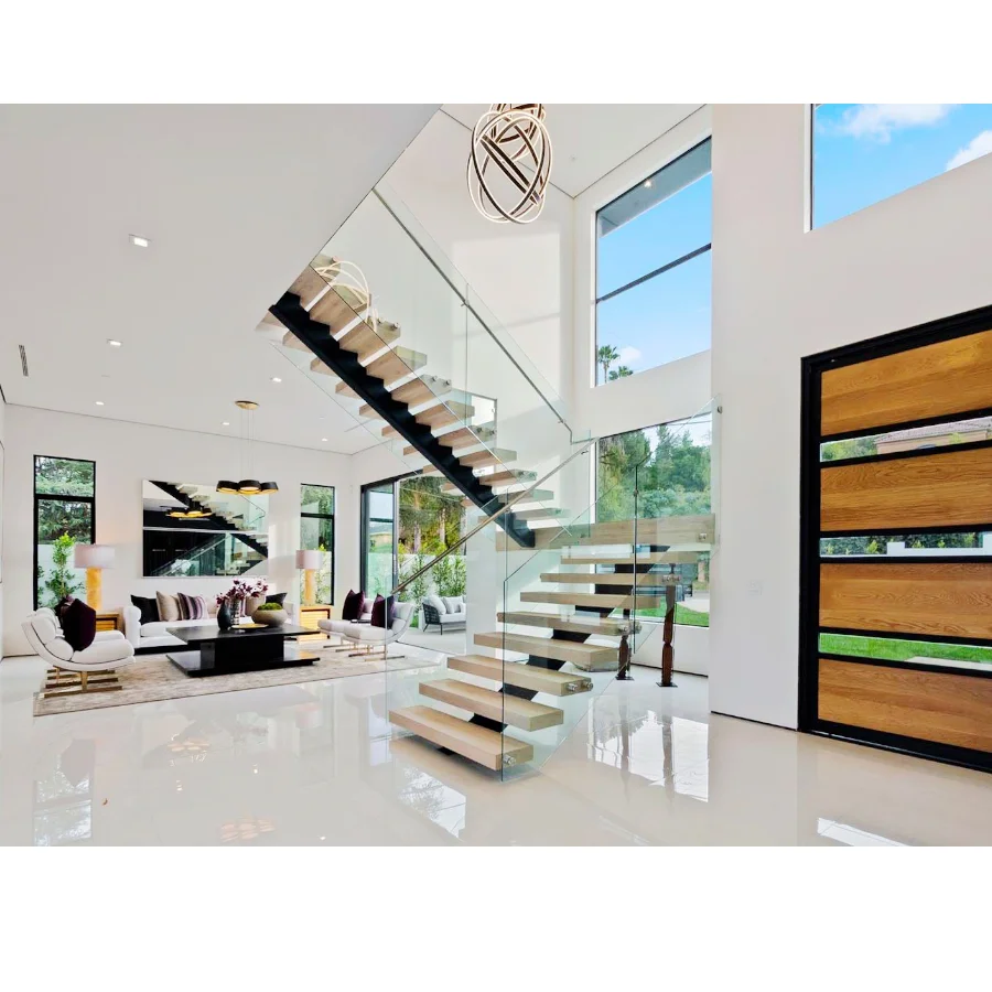 Staircase Factory Hidden Spiral Outdoor Balusters Iron Indoor Stair Railing Part Under Floating Concrete Exterior Iron Tread Oak