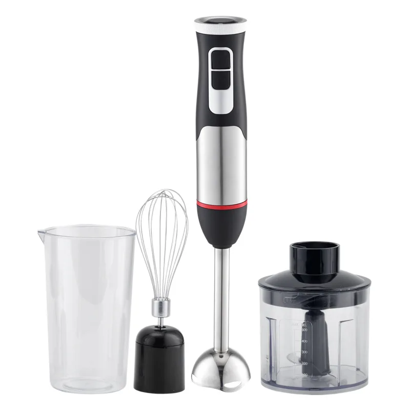 4-in-1 Hand Blender Set 800W/1000W/1200W/1500W Pure Copper Motor Portable Electric Fruit Blender with USB for Household Use