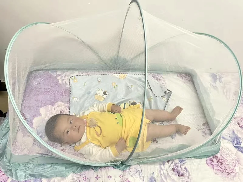 OvO Princess Foldable Sleep Mosquito Nets New Born Baby Cradle Frame Kids Breathable Mesh Canopy for Kids Bedding