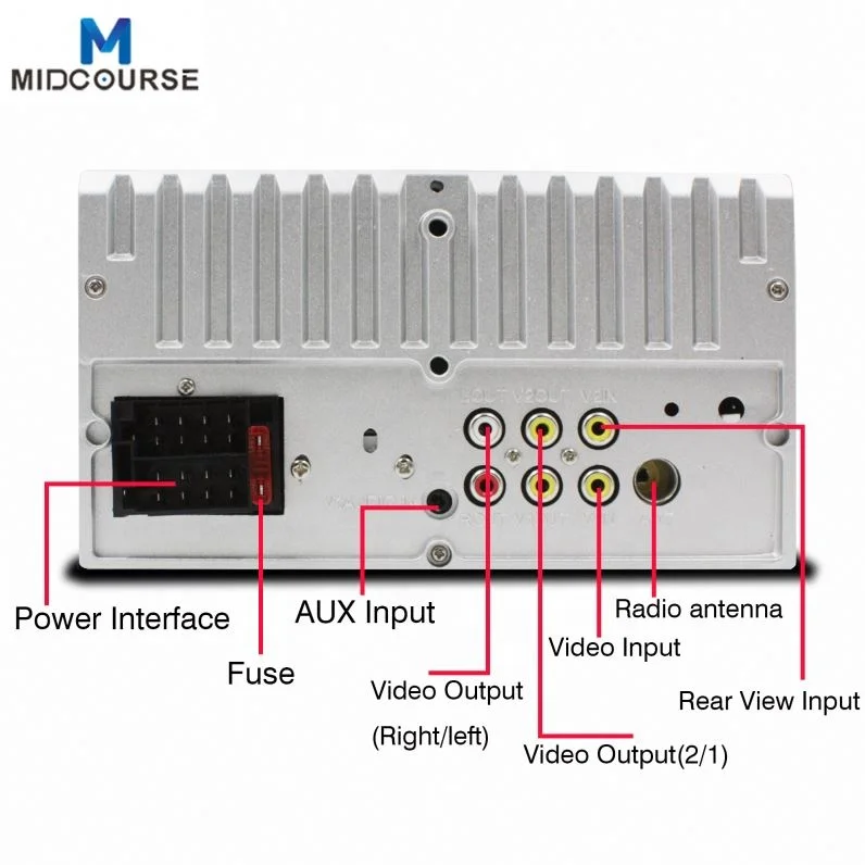 MIDCOURSE double 2 Din Mp5 Dvd Stereo Estereos радио для