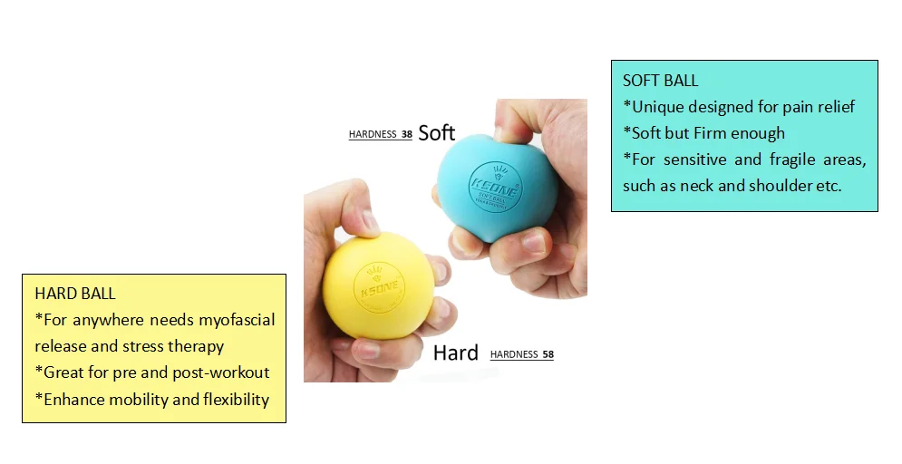 Muscle release Custom ball design Natural Rubber Massage Ball Yoga Therapy Lacrosse Massage Ball Set