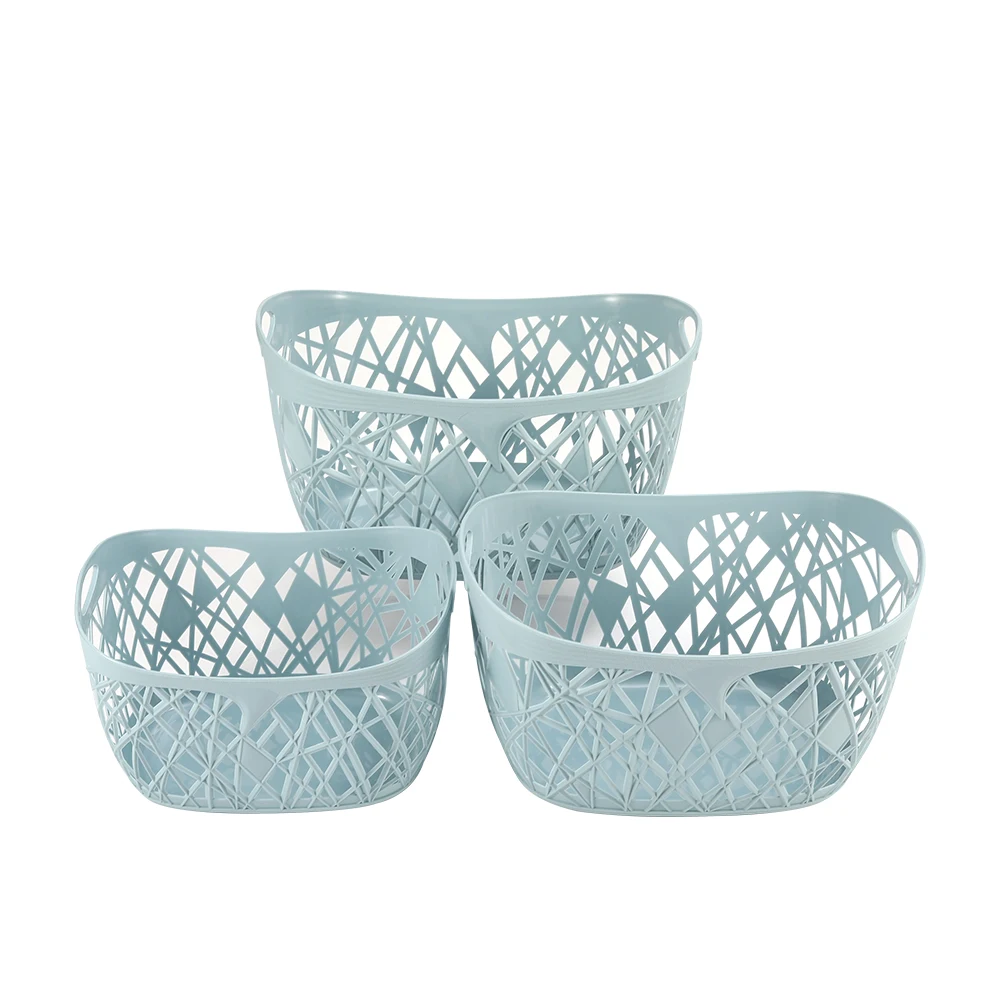 100% PP durable portable plastic hollow home storage basket