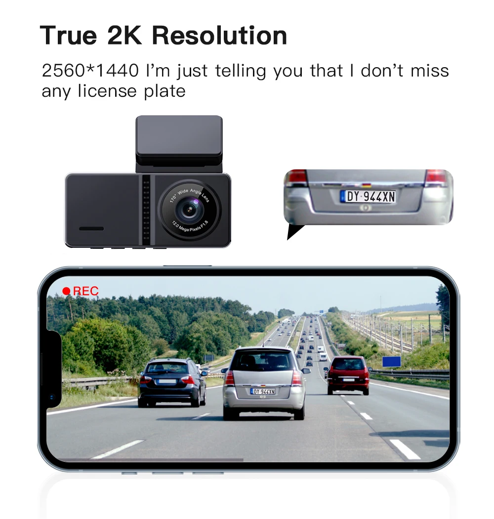 3 Inch Dual Front and Rear Smart Dash Camera 4k Dual Lens Car Dvr 4k Dashcam Dual 4k Dash Cam