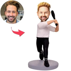 Personalized Sports Soft Polymer Clay Art Figurines Baseball Player Bobblehead Soft Clay Figurines