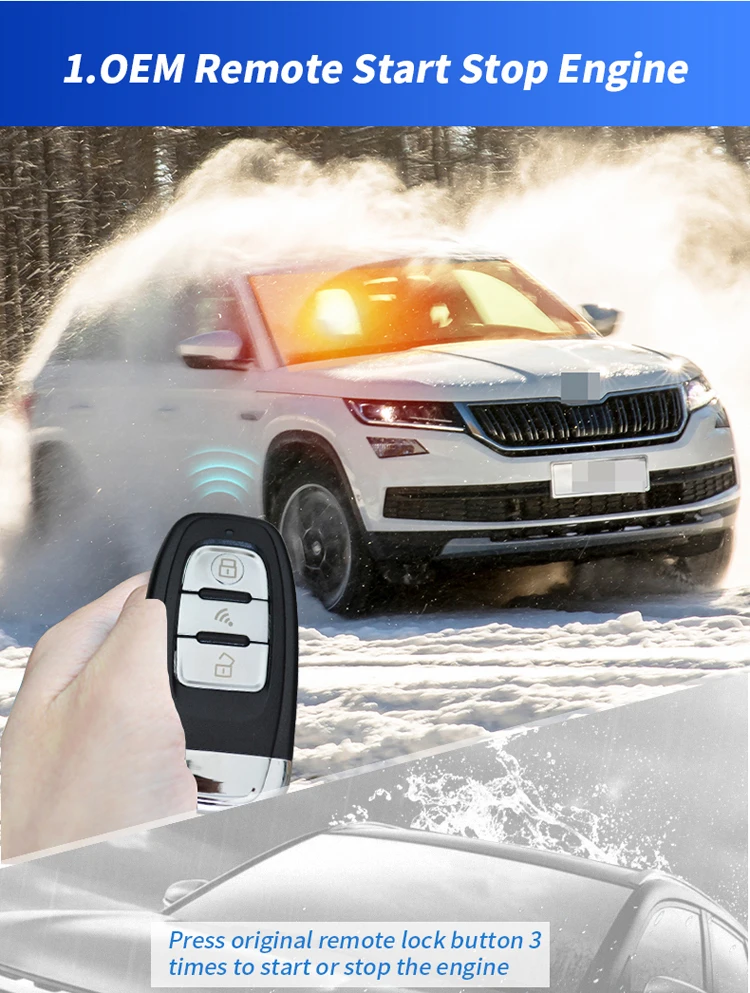 Drop Shipping KOL Cardot Immobilizer Auto Push Start Engine Car Alarm System Passive keyless Remote Starter