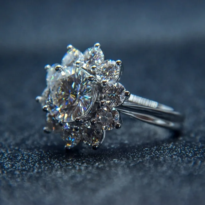 Light Jewelry Engagement Rings Rose Gold 18k Solid Real Diamond Semi Mount Solitaire Diamond Wedding Best Gift for Women CLASSIC