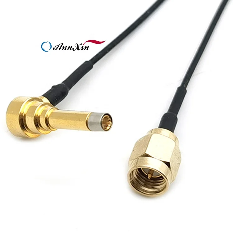Antenna Extension Pigtail Cable SMA Male to MS156 Male Right Angle C2 Plug RF 1.37  Cable