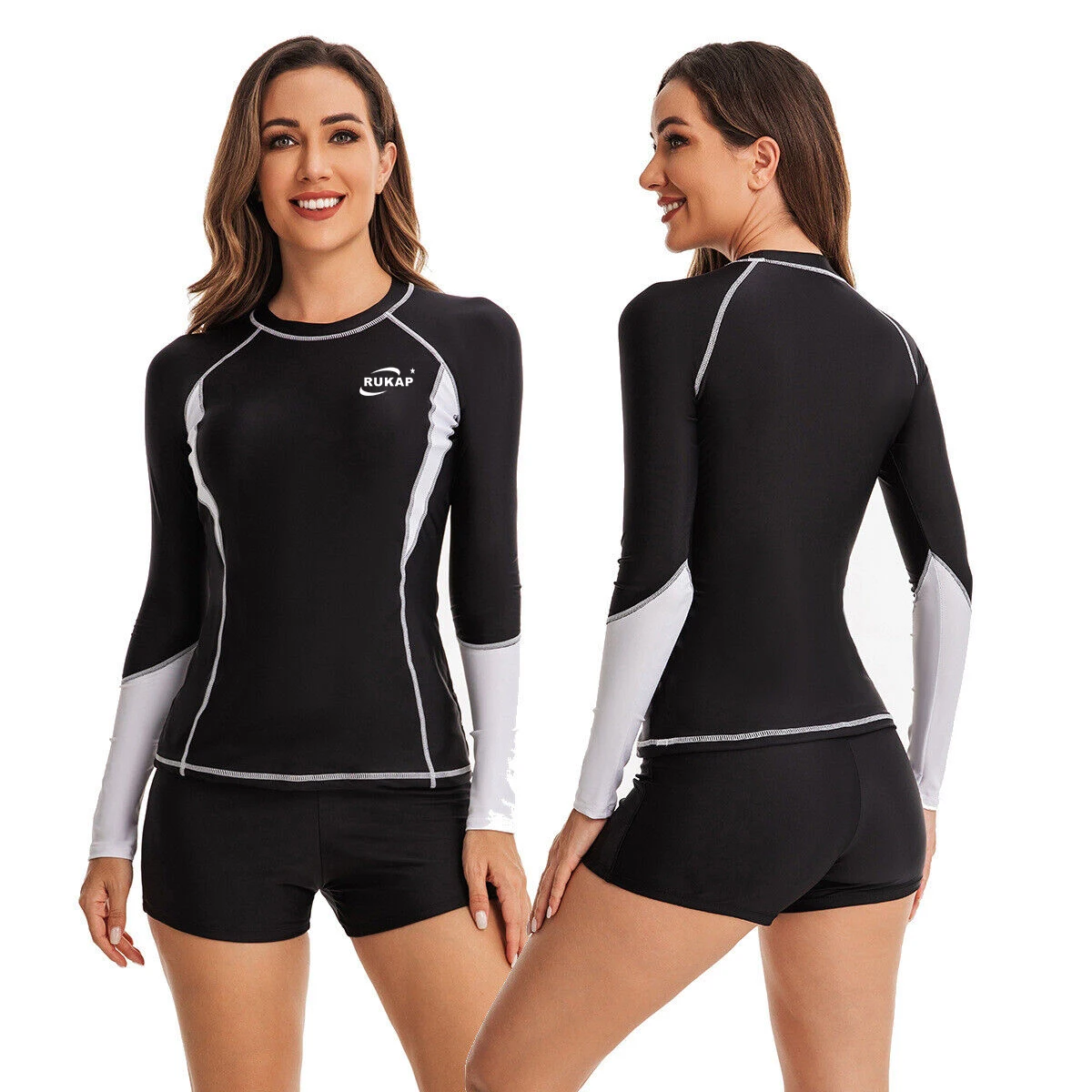 Sbart Women Rashie Long Sleeve Rash Vest Quick Dry Rashguard UPF50+ Breathable Surfing Rash Guard For Women