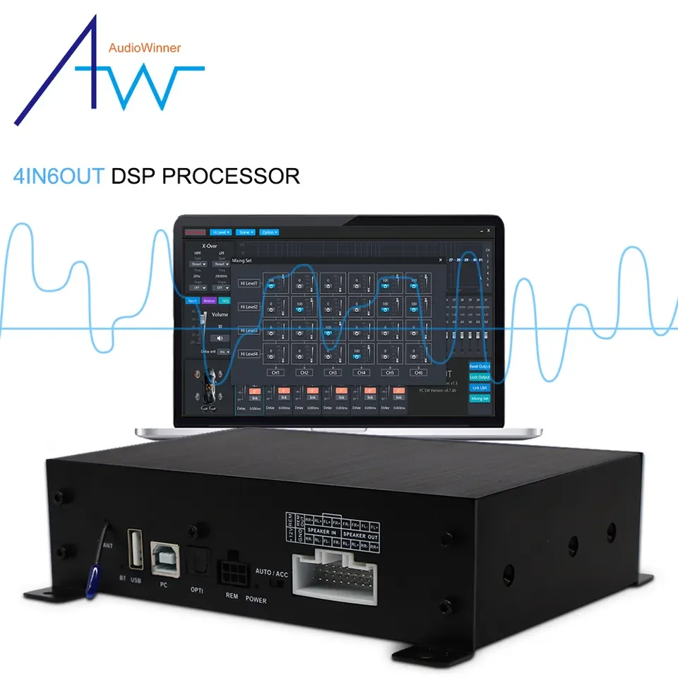 Car dsp digital processor car amplifier audio subwoofers and amps audio dsp processor